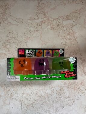 Limited Edition Needoh Baby Boos Glow-in-the-Dark Ghost Squish Pack